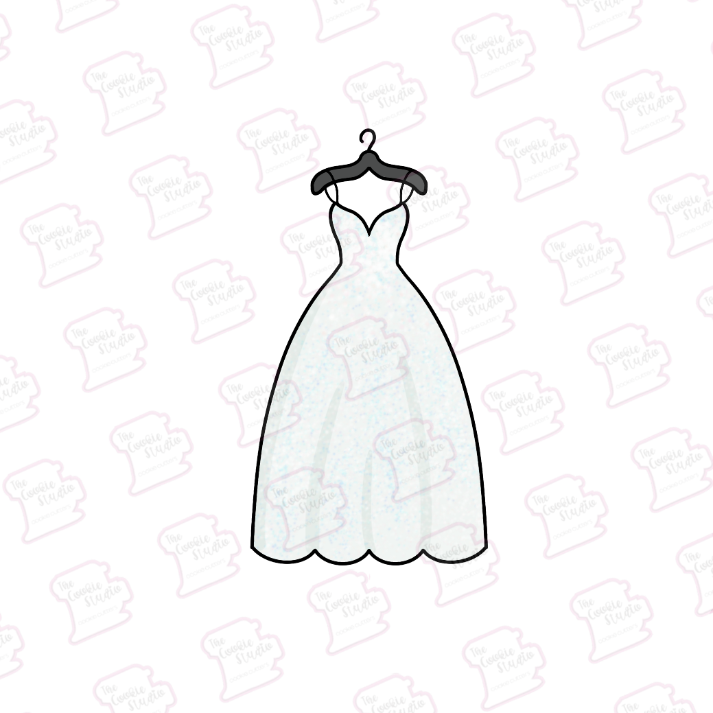 Cortador de Galleta Vestido de Novia con Gancho
