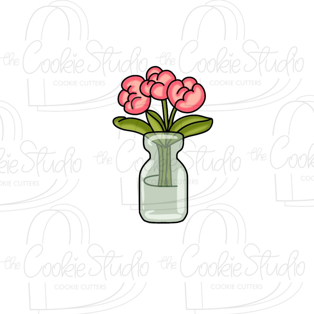 Cortador de Galleta Jarrón Flores