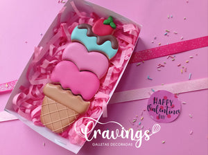Set Cortadores de Galleta Arma tu Helado de San Valentín (4 piezas)
