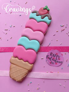 Set Cortadores de Galleta Arma tu Helado de San Valentín (4 piezas)