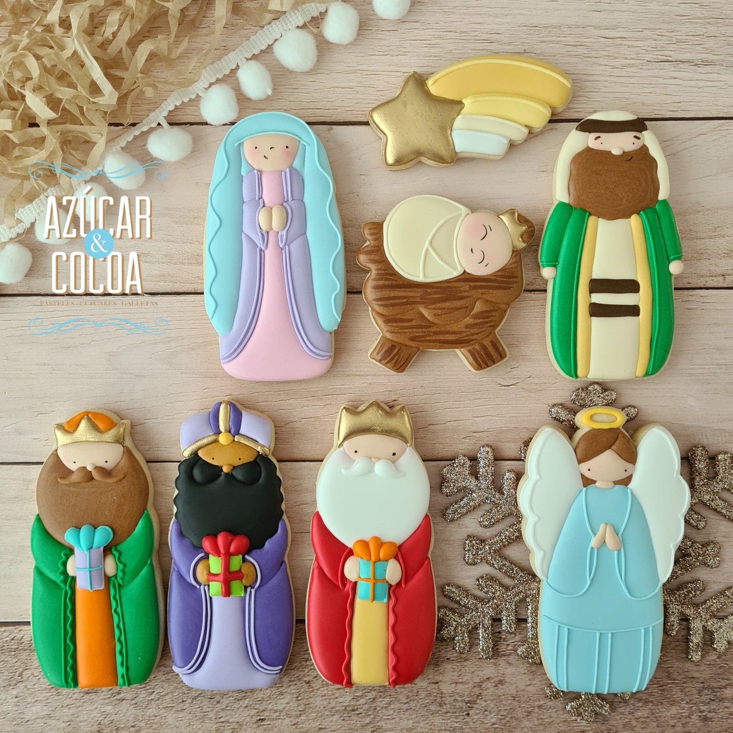 Set de Cortadores de Galleta Nacimiento Navideño (8 Piezas)