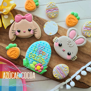 Cortador de Galleta Cara Conejita con Moño