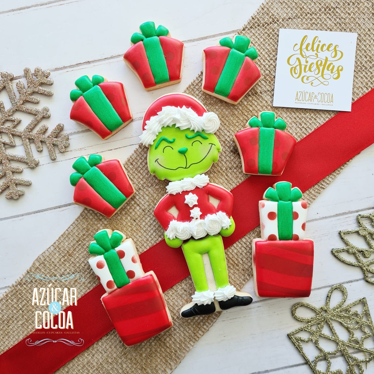 Set de Cortadores de Galleta Arma tu Grinch (3 Piezas)