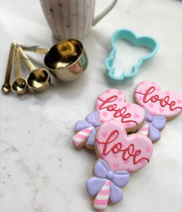 Cortador de Galleta Paleta Corazón con Moño