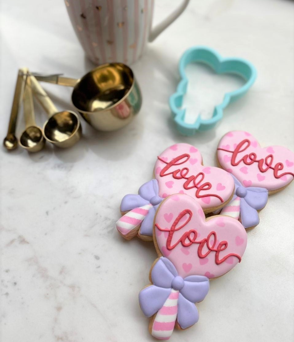 Cortador de Galleta Paleta Corazón con Moño